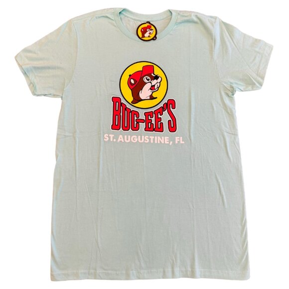 Buc-ee's St. Augustine Florida T-Shirt Lt. Blue Men's Size Large NWT - Picture 1 of 4